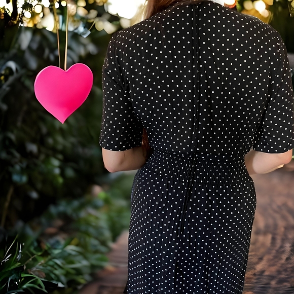 Vtg 80s Pleated Dress - Picture 5 of 5